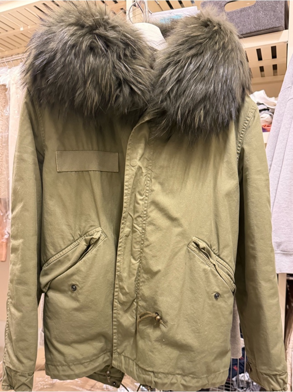 Mr. & Mrs. Italy  Green Fur Hooded Jacket